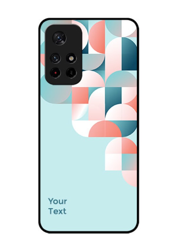 Poco M4 Pro 5G Custom Glass Phone Case - Stylish Semi-circle Pattern Design