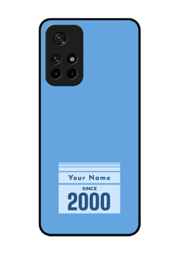 Poco M4 Pro 5G Custom Glass Mobile Case - Custom Year of birth Design
