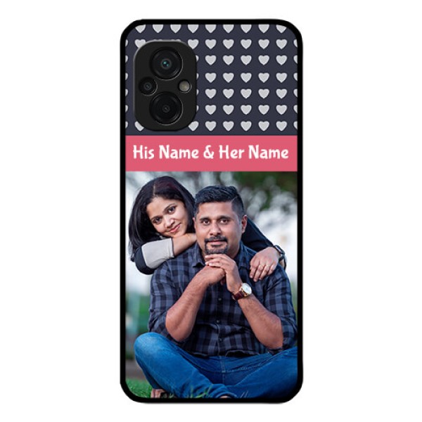 Poco M5 Custom Glass Mobile Case - Love Symbols Design