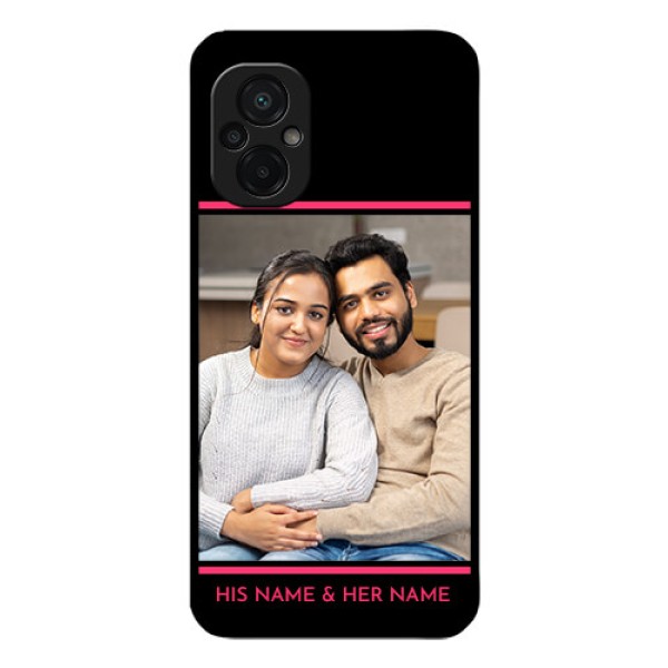 Poco M5 Custom Glass Mobile Case - with Add Text Design