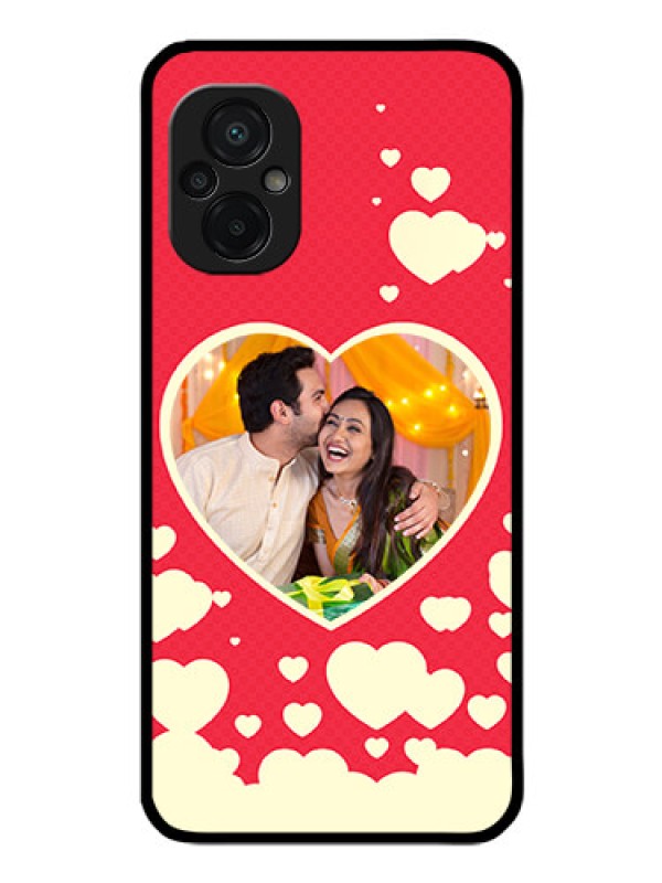 Custom Poco M5 Custom Glass Mobile Case - Love Symbols Phone Cover Design