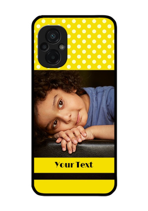 Poco M5 Custom Glass Phone Case - Bright Yellow Case Design