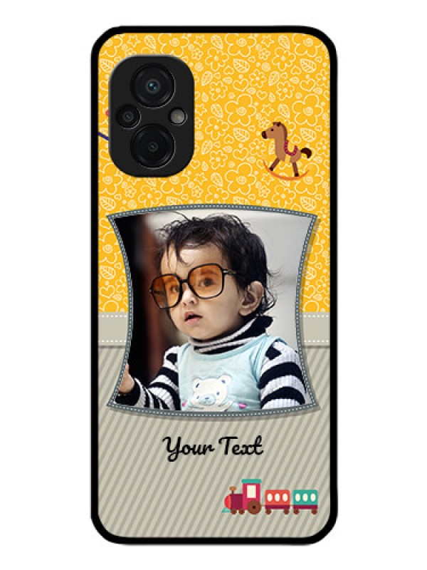 Custom Poco M5 Personalized Glass Phone Case - Baby Picture Upload Design