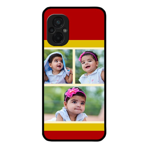 Poco M5 Custom Glass Mobile Case - Multiple Pic Upload Design