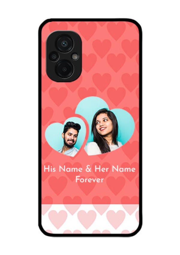 Poco M5 Personalized Glass Phone Case - Couple Pic Upload Design
