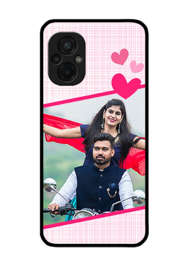 Poco M5 Custom Glass Phone Case - Love Shape Heart Design