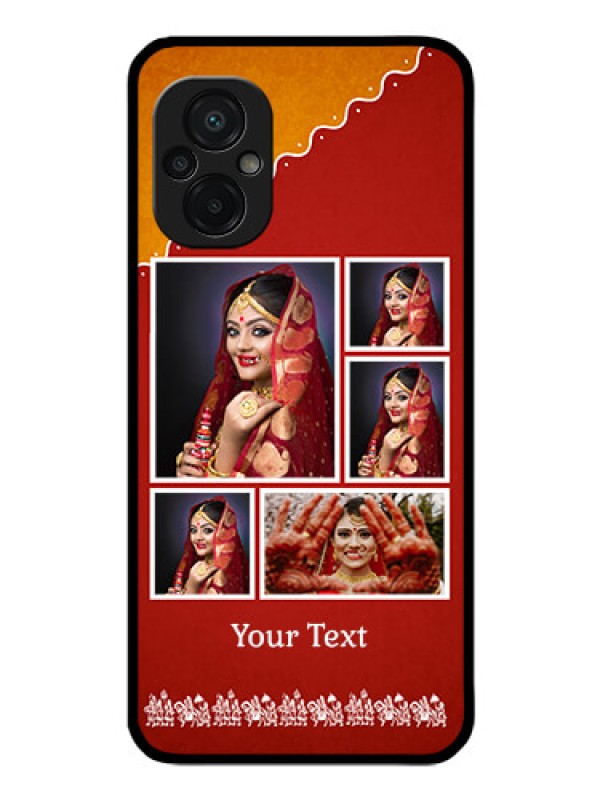 Custom Poco M5 Personalized Glass Phone Case - Wedding Pic Upload Design