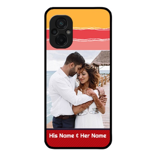 Poco M5 Custom Glass Mobile Case - Colorful Case Design