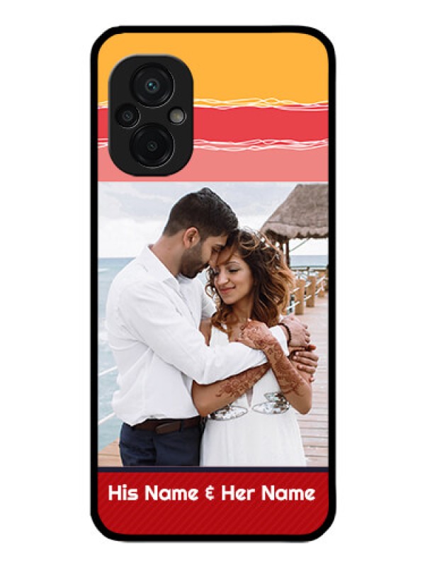 Custom Poco M5 Custom Glass Mobile Case - Colorful Case Design