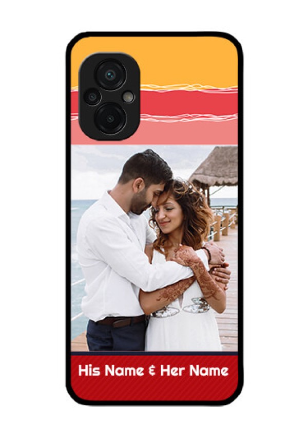 Poco M5 Custom Glass Mobile Case - Colorful Case Design