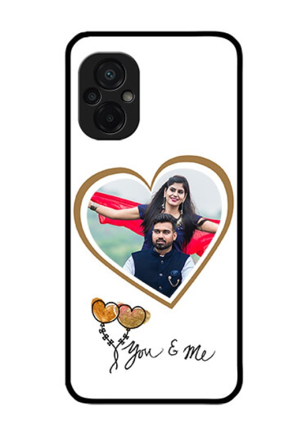 Poco M5 Custom Glass Mobile Case - You & Me Design