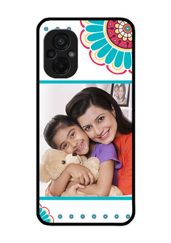 Poco M5 Custom Glass Phone Case - Flower Design