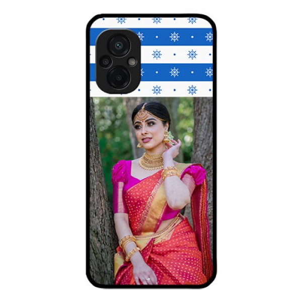 Poco M5 Photo Printing on Glass Case - Snow Pattern Design