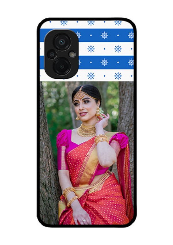 Poco M5 Photo Printing on Glass Case - Snow Pattern Design