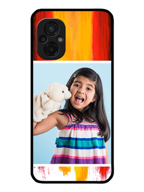 Custom Poco M5 Personalized Glass Phone Case - Multi Color Design