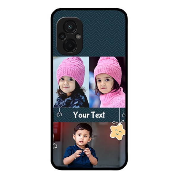 Poco M5 Custom Glass Mobile Case - Hanging Stars Design