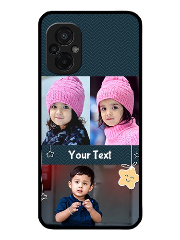 Custom Poco M5 Custom Glass Mobile Case - Hanging Stars Design