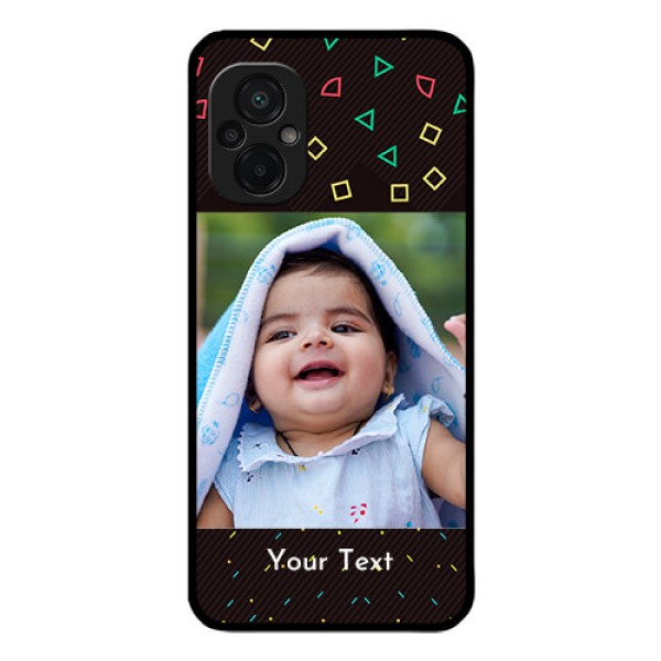 Poco M5 Custom Glass Phone Case - with confetti birthday design Poco M5 Custom Glass Phone Case - with confetti birthday design