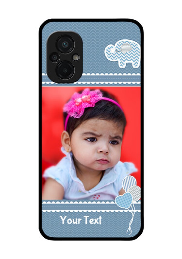 Poco M5 Photo Printing on Glass Case - with Kids Pattern Design