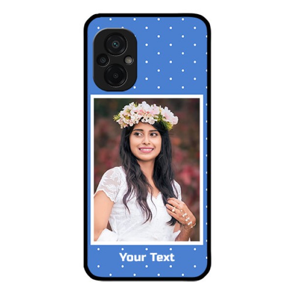Poco M5 Photo Printing on Glass Case - Polka dots design