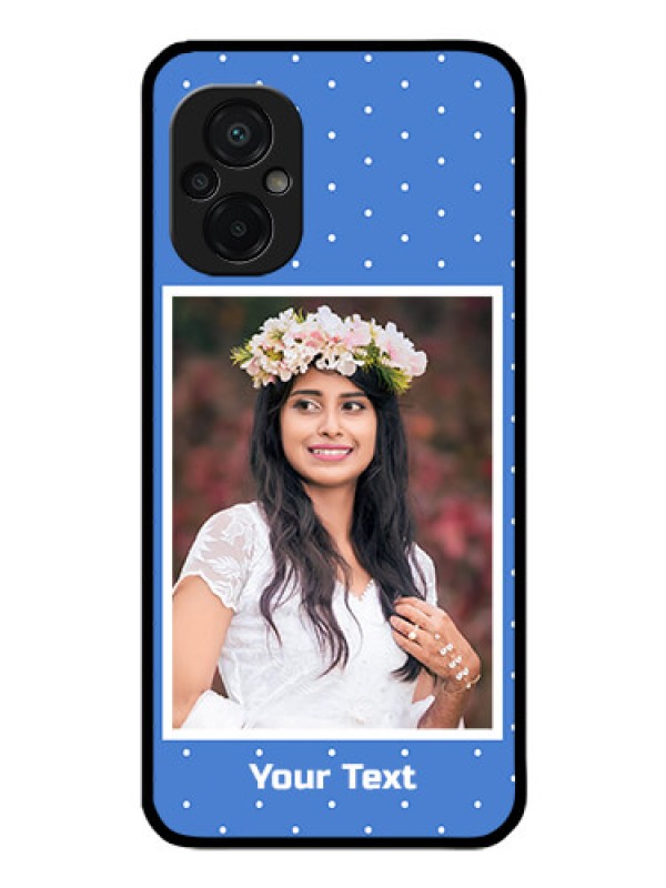 Custom Poco M5 Photo Printing on Glass Case - Polka dots design
