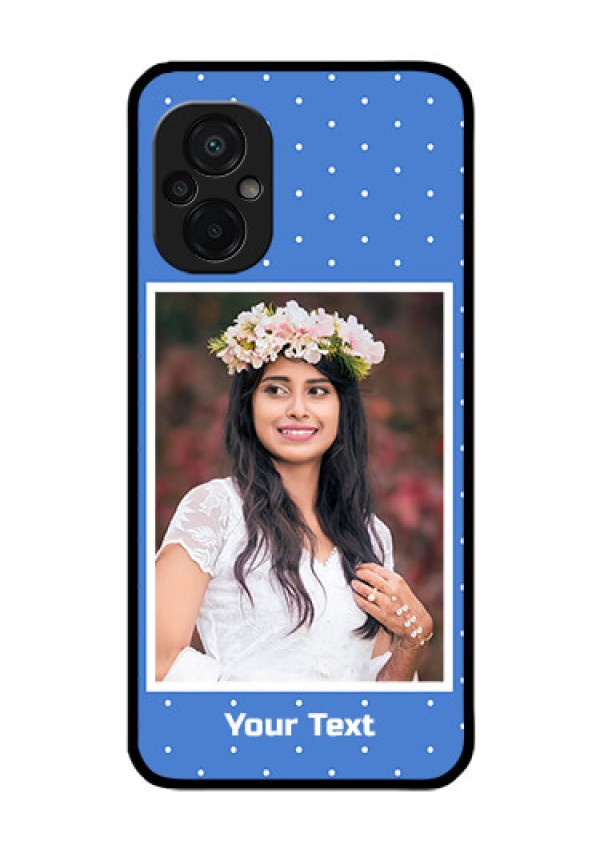 Poco M5 Photo Printing on Glass Case - Polka dots design