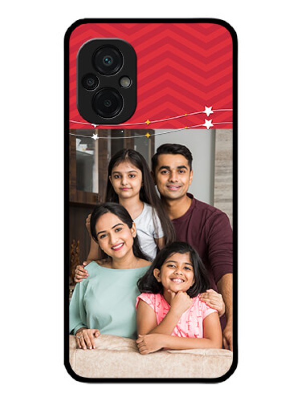 Custom Poco M5 Personalized Glass Phone Case - Happy Family Design