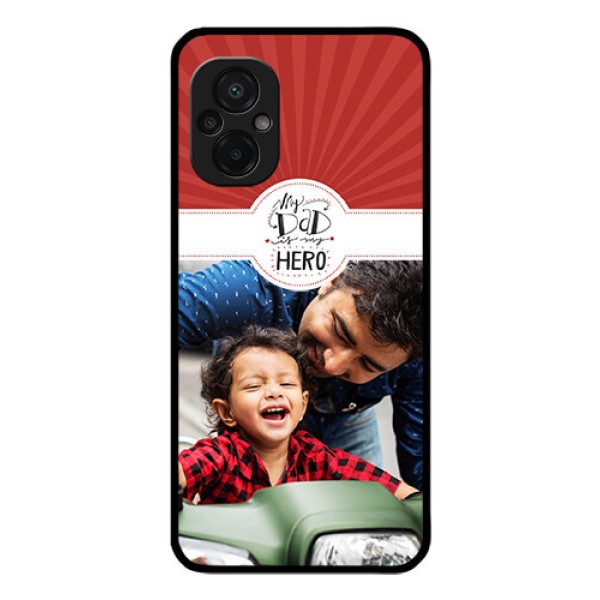 Poco M5 Photo Printing on Glass Case - My Dad Hero Design