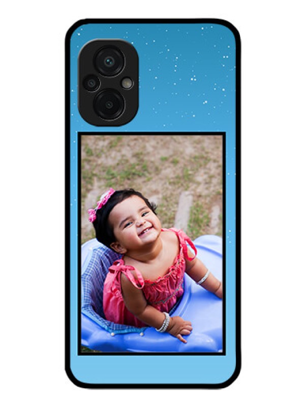 Custom Poco M5 Custom Glass Mobile Case - Wave Pattern Colorful Design