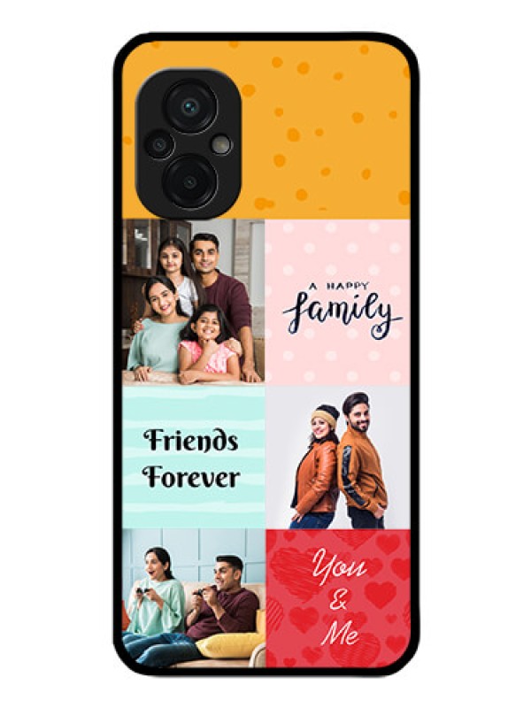 Custom Poco M5 Personalized Glass Phone Case - Images with Quotes Design