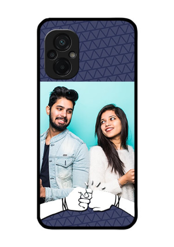 Poco M5 Photo Printing on Glass Case - with Best Friends Design