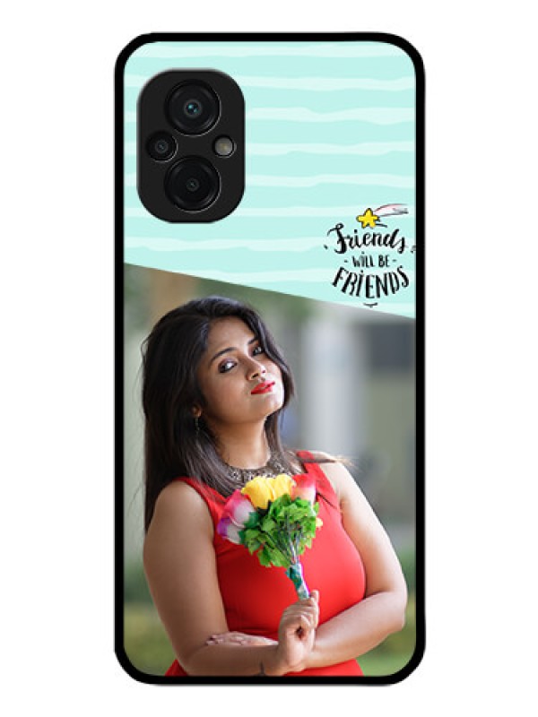 Custom Poco M5 Custom Glass Phone Case - Friends Picture Icon Design