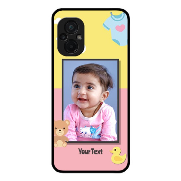 Poco M5 Photo Printing on Glass Case - Kids 2 Color Design
