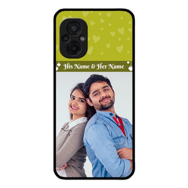 Poco M5 Custom Glass Phone Case - You & Me Heart Design
