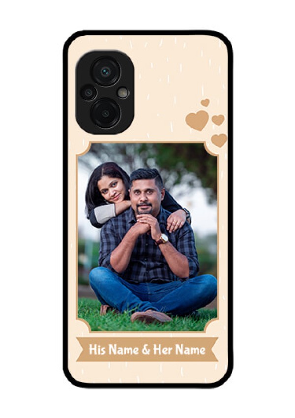 Poco M5 Custom Glass Phone Case - with confetti love design