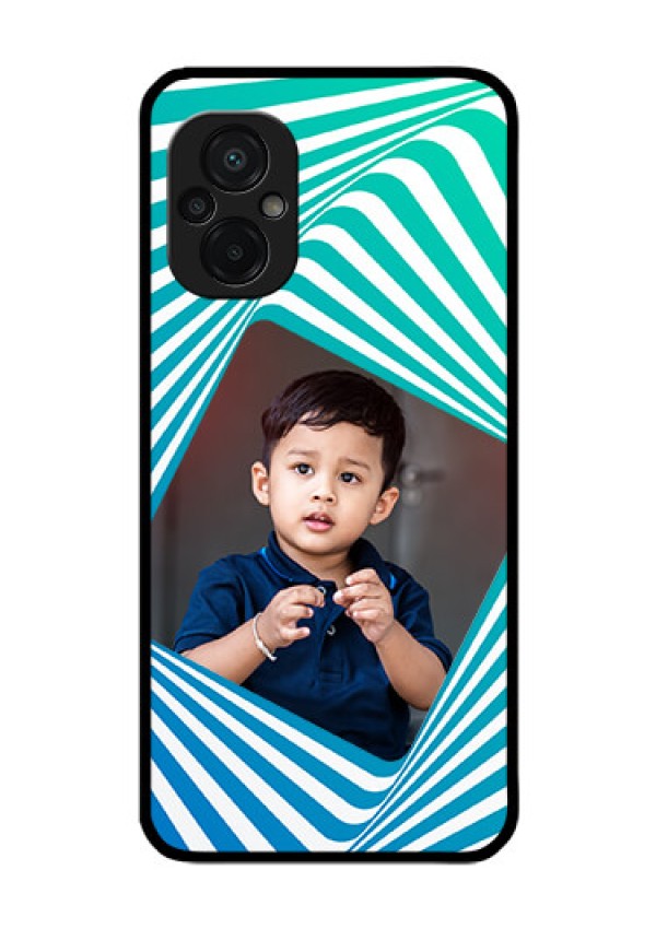 Poco M5 Personalized Glass Phone Case - Abstract Spiral Design