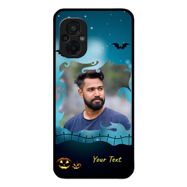 Poco M5 Custom Glass Phone Case - Halloween frame design