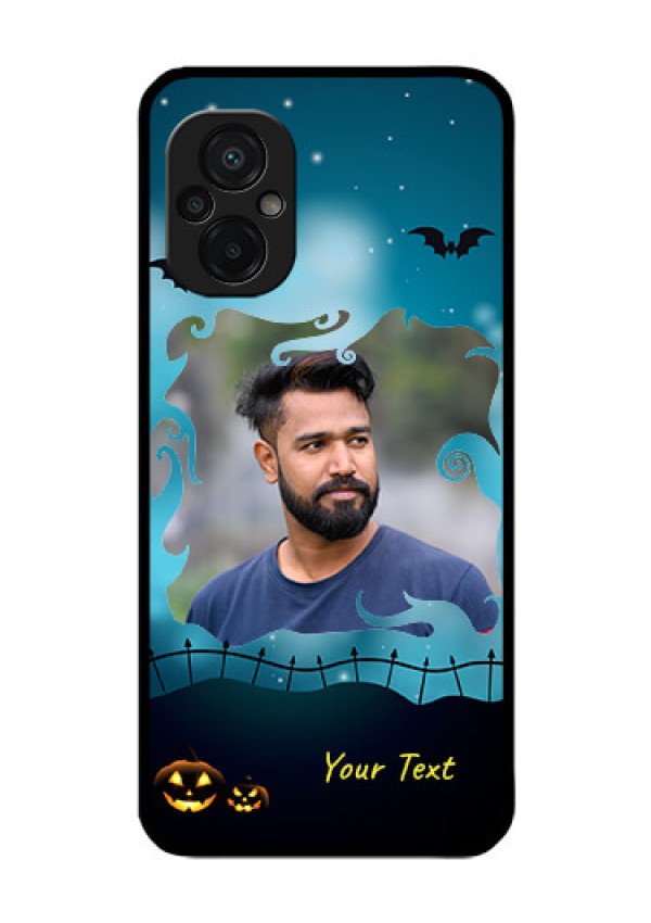 Poco M5 Custom Glass Phone Case - Halloween frame design