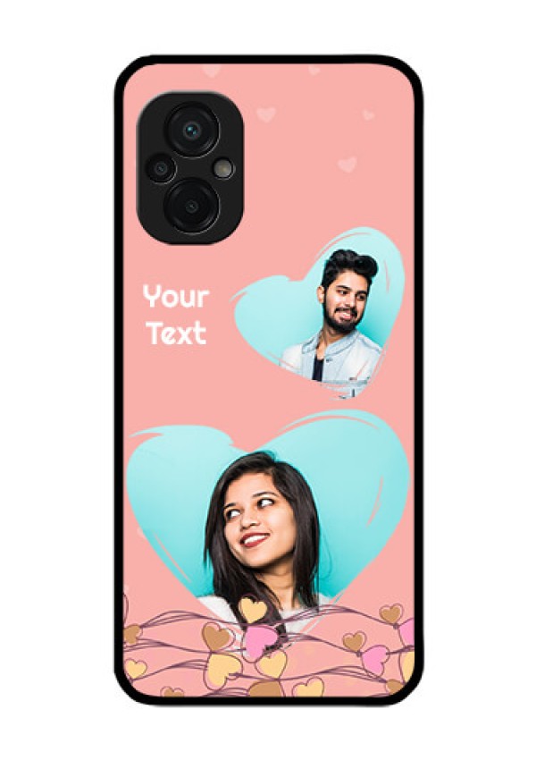 Poco M5 Custom Glass Mobile Case - Love Doodle Design
