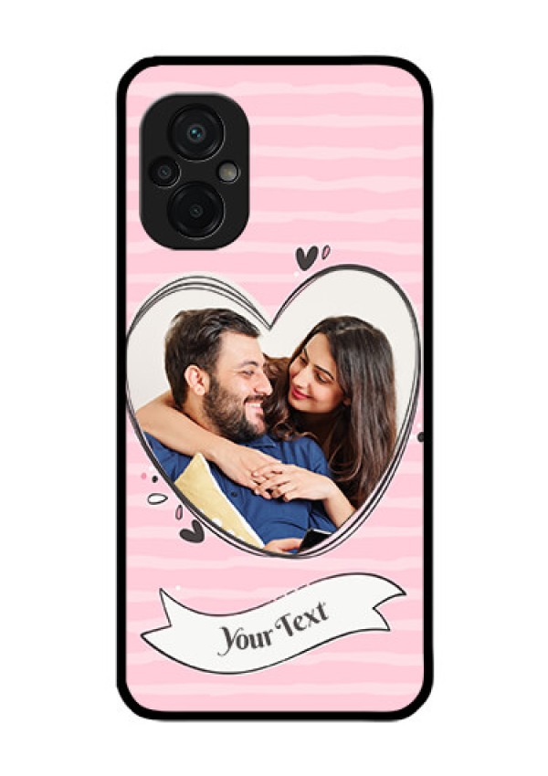 Poco M5 Custom Glass Phone Case - Vintage Heart Design