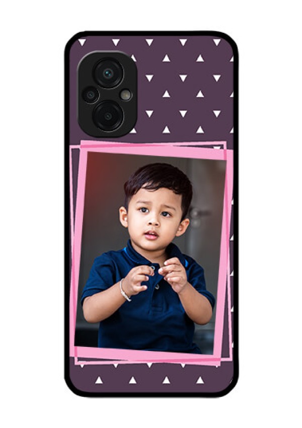 Poco M5 Custom Glass Mobile Case - Triangle Pattern Dotted Design
