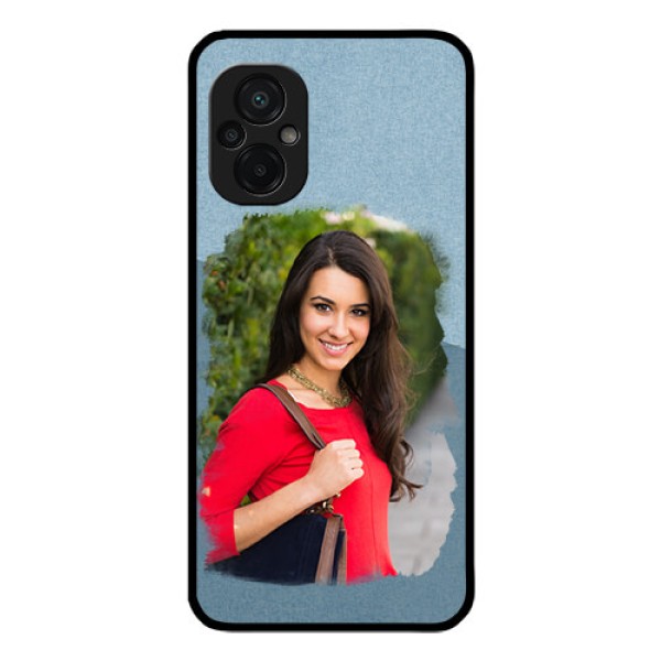 Poco M5 Custom Glass Mobile Case - Grunge Line Art Design