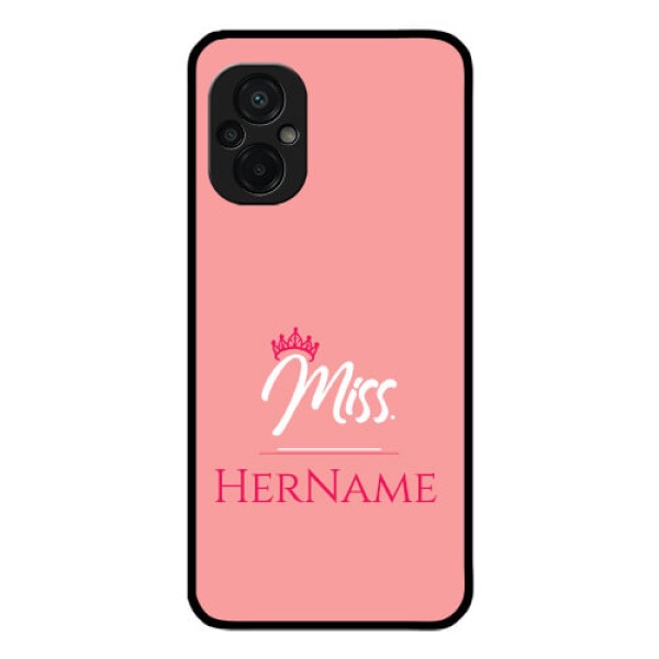 Poco M5 Custom Glass Phone Case Mrs with Name