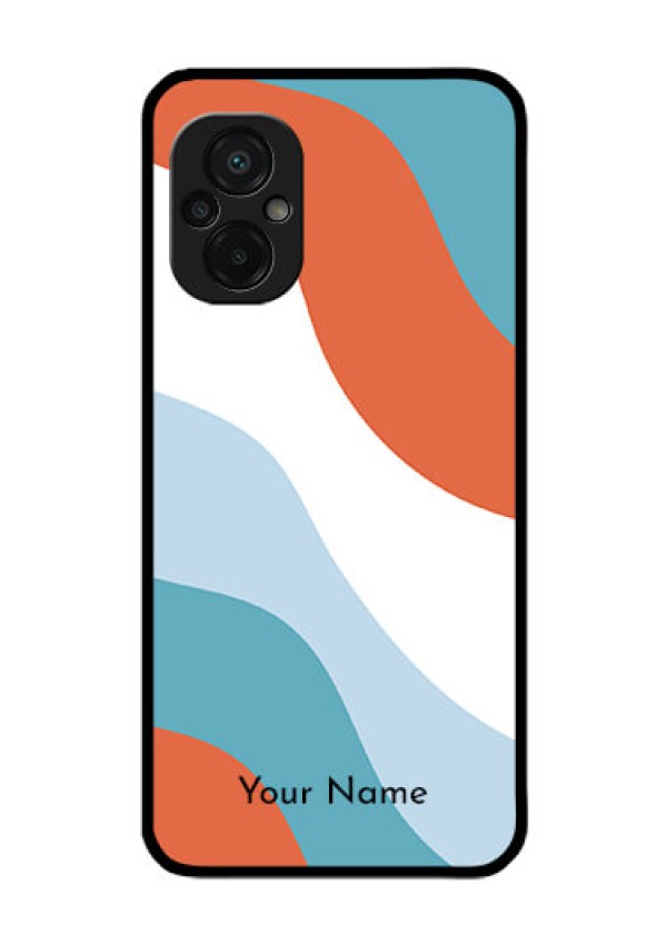 Poco M5 Custom Glass Mobile Case - coloured Waves Design