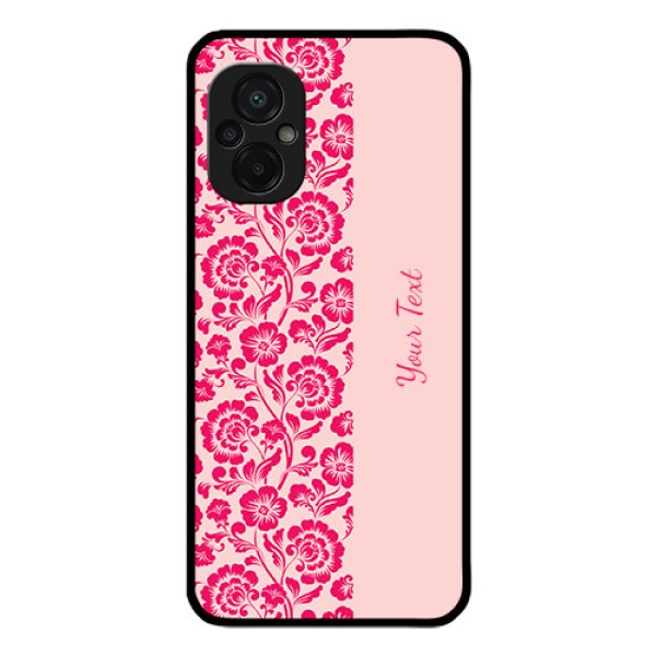 Poco M5 Custom Glass Phone Case - Attractive Floral Pattern Design