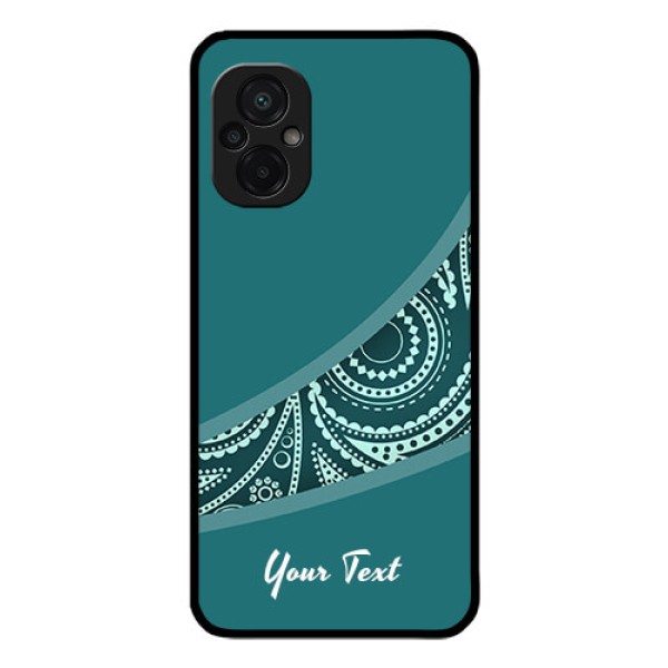 Poco M5 Photo Printing on Glass Case - semi visible floral Design Poco M5 Photo Printing on Glass Case - semi visible floral Design