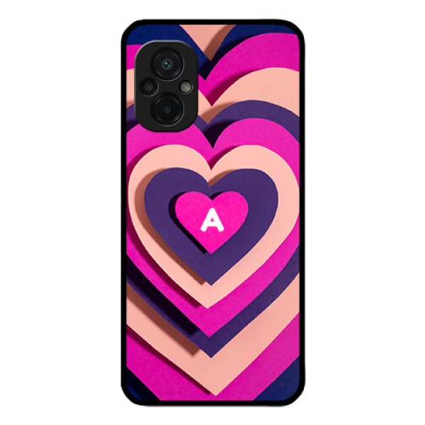 Poco M5 Custom Glass Mobile Case - Cute Heart Pattern Design Poco M5 Custom Glass Mobile Case - Cute Heart Pattern Design