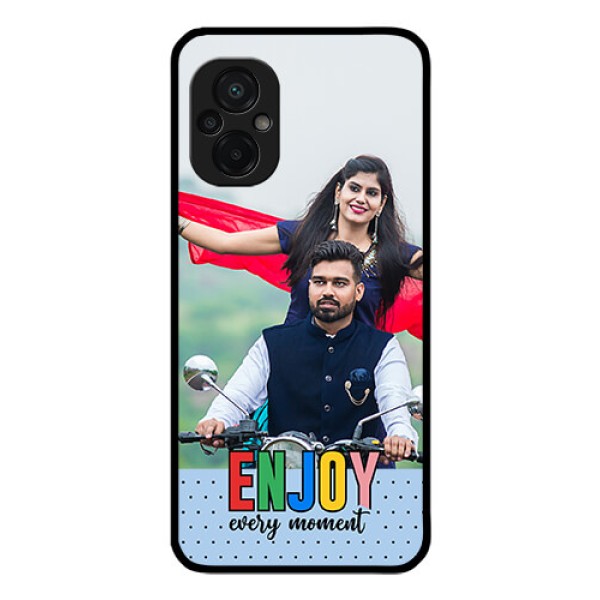 Poco M5 Photo Printing on Glass Case - Enjoy Every Moment Design Poco M5 Photo Printing on Glass Case - Enjoy Every Moment Design