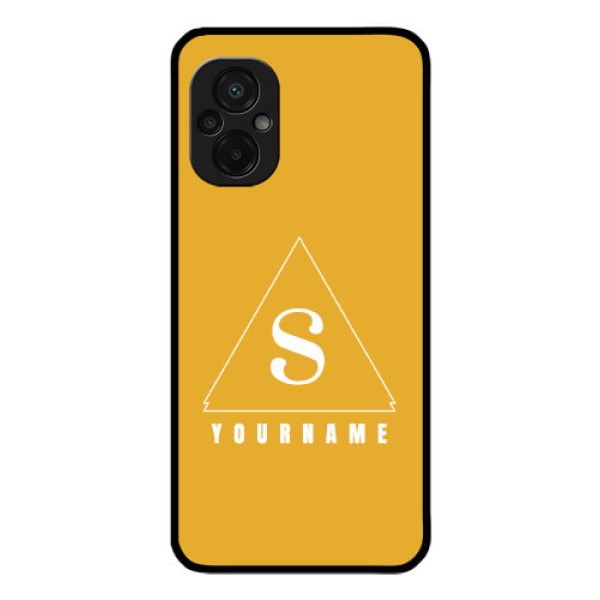 Poco M5 Personalized Glass Phone Case - simple triangle Design