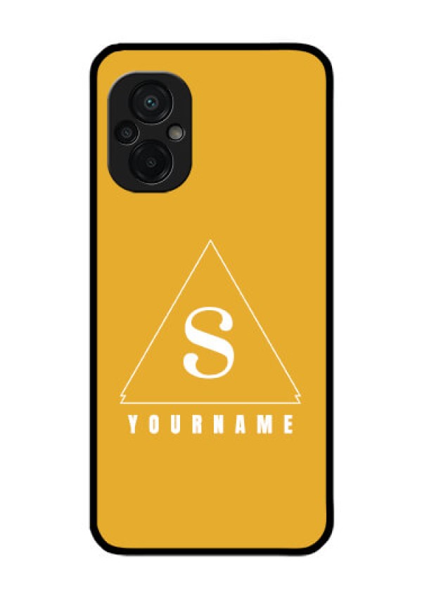 Poco M5 Personalized Glass Phone Case - simple triangle Design